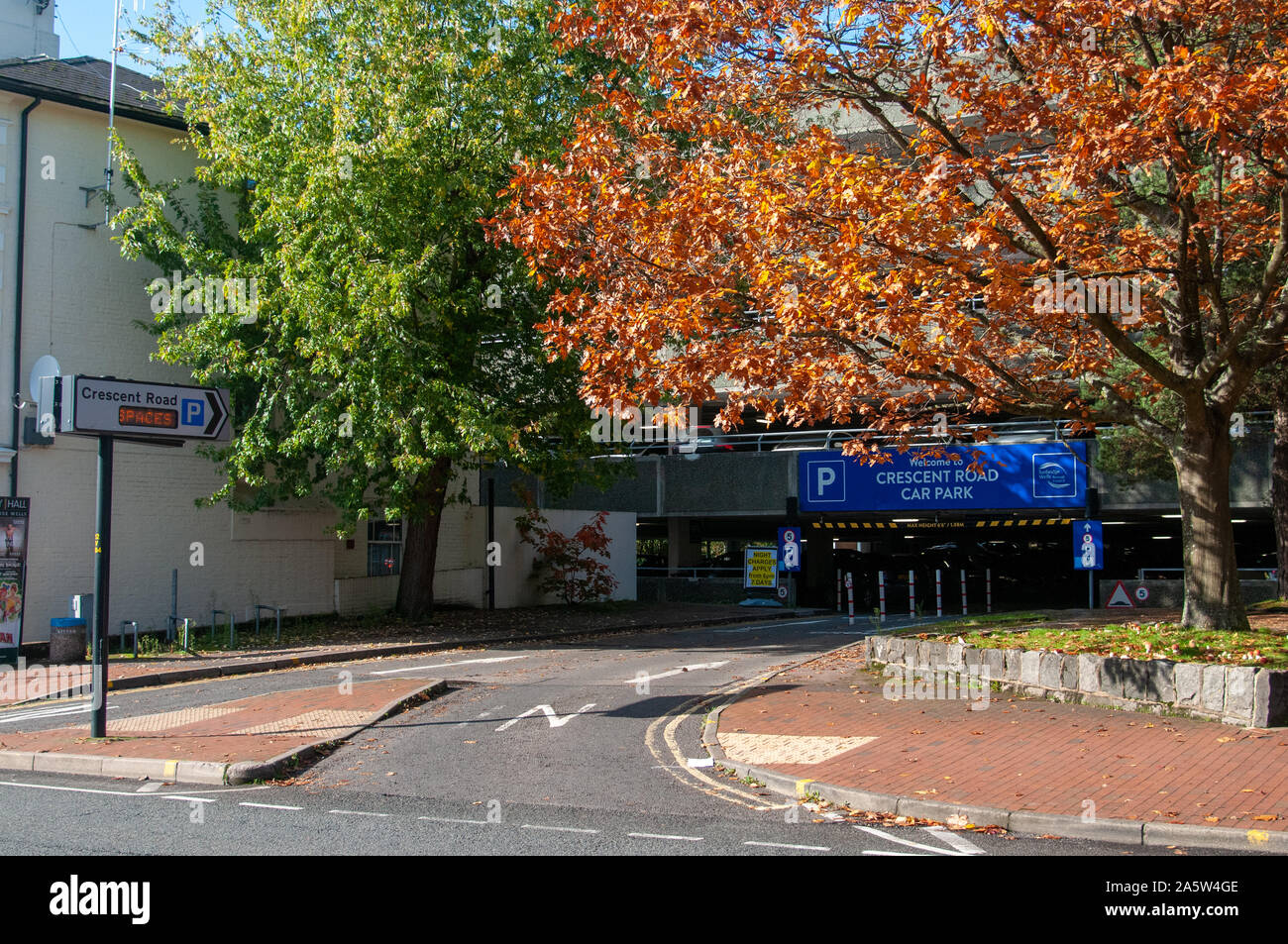 Entrance to the recently refurbished Crescent Road Car Park in