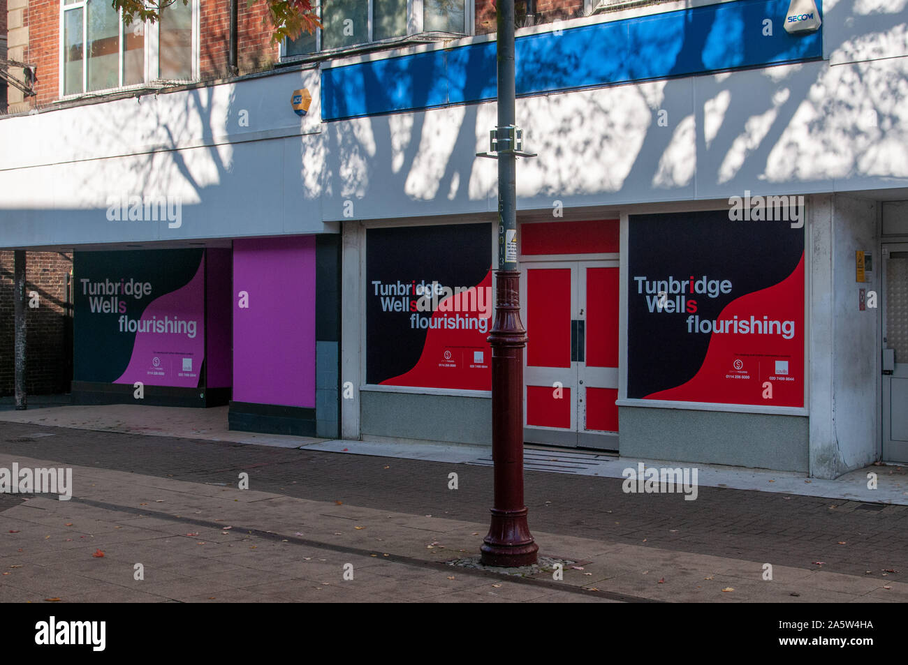 Tunbridge Wells is flourishing shop boarding on a closed shop in