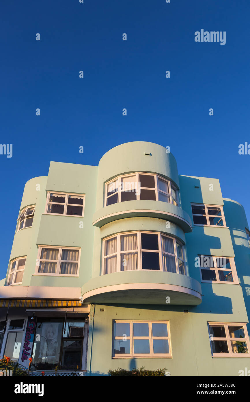 Art Deco Apartments, in warm afternoon light, Bondi Beach, Sydney