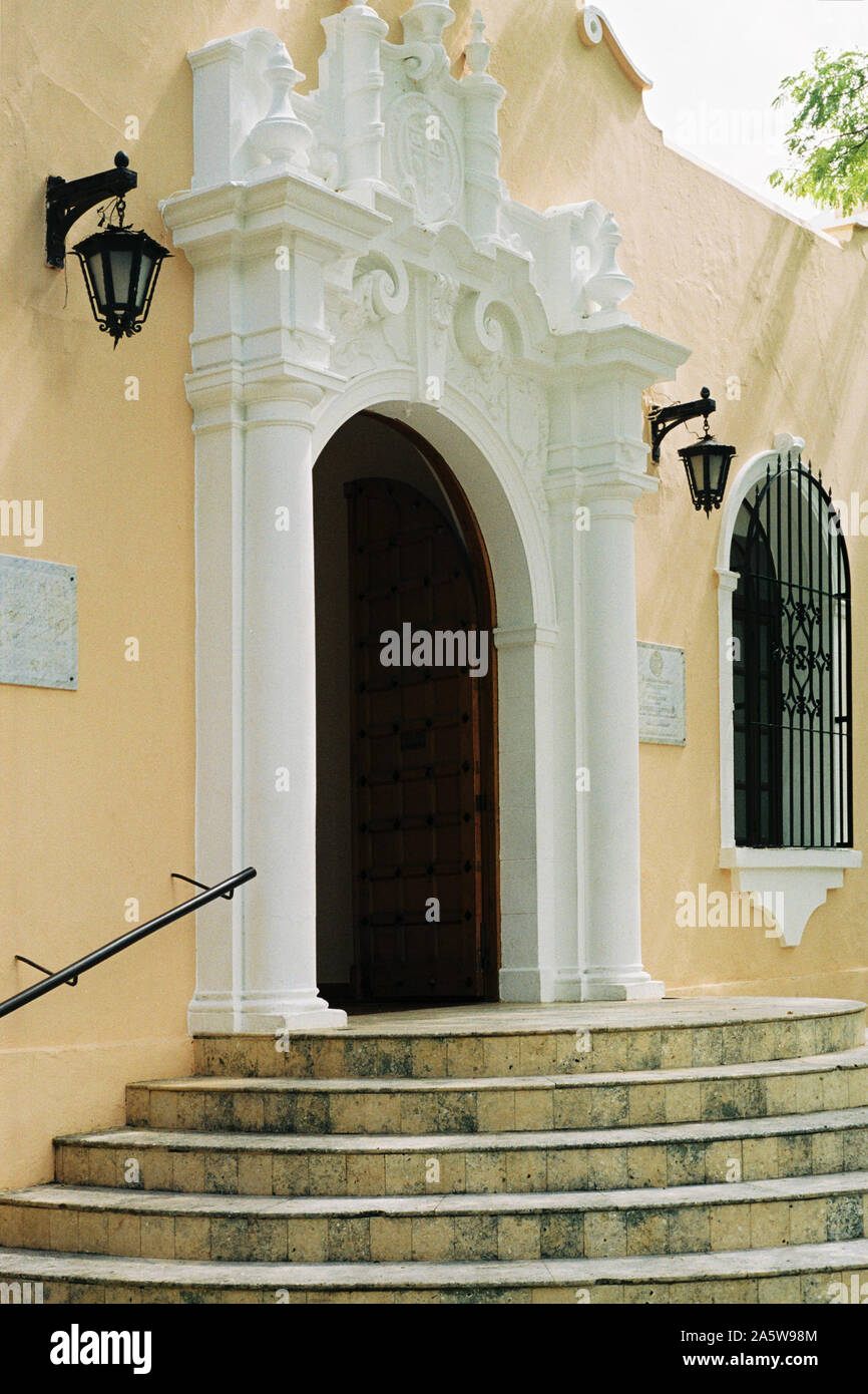 School facade in Paseo de Montejo, Merida, Yucatan, Mexico. Made on ...