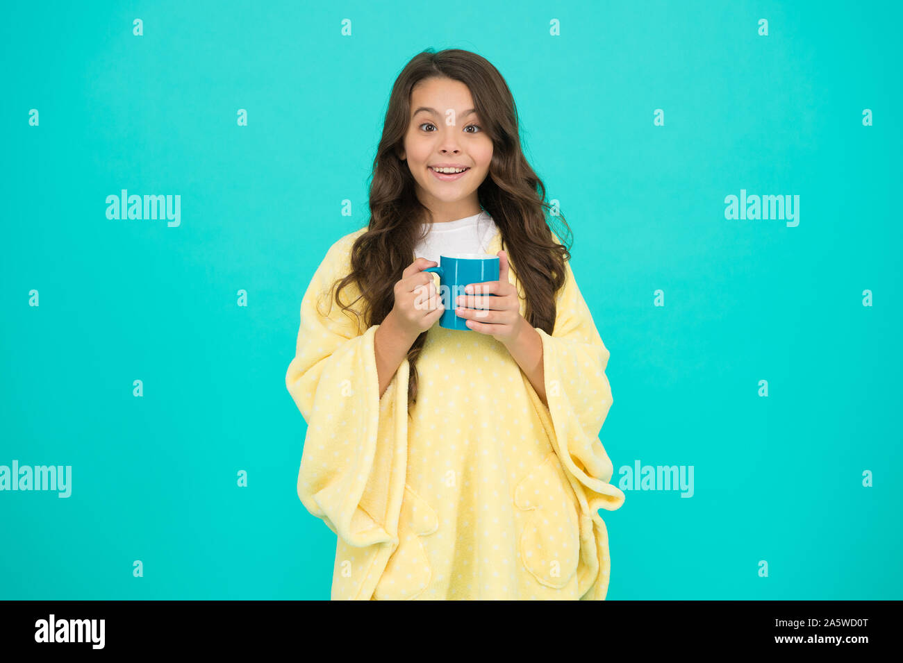 Relaxation before sleep. Drinking milk just before heading to bed