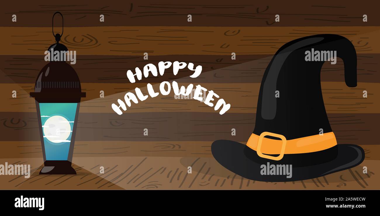 Happy halloween card with a - Vector illustration Stock Vector Image ...