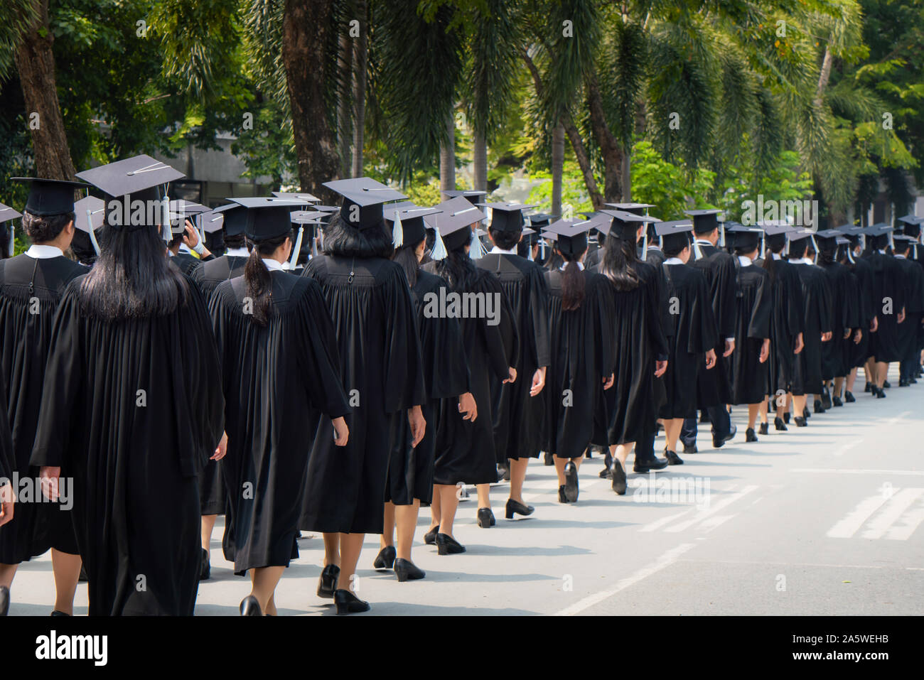 black graduation ceremony dress