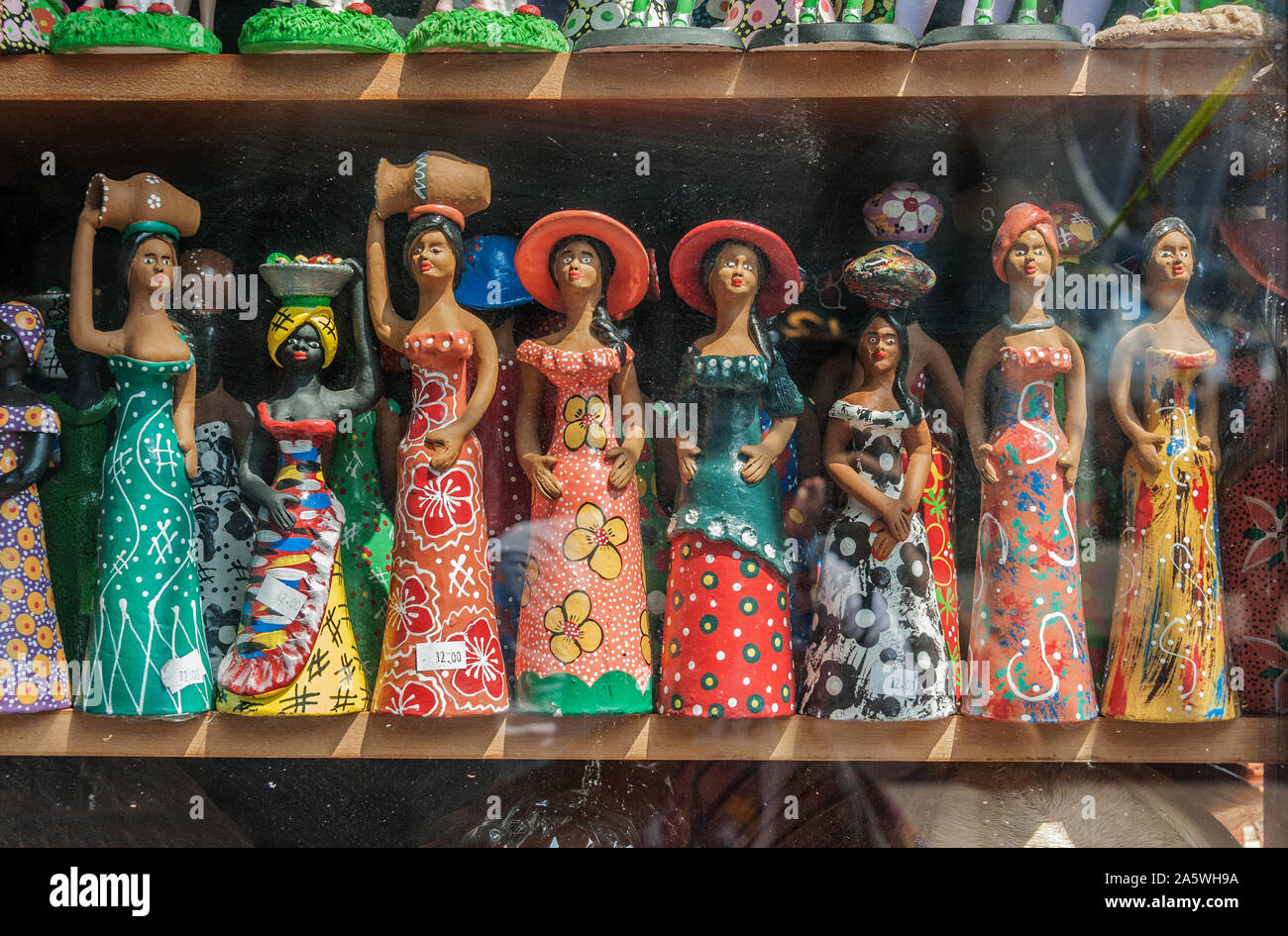 Clay dolls in souvenir shop, Rio de Janeiro, Brazil Stock Photo Alamy