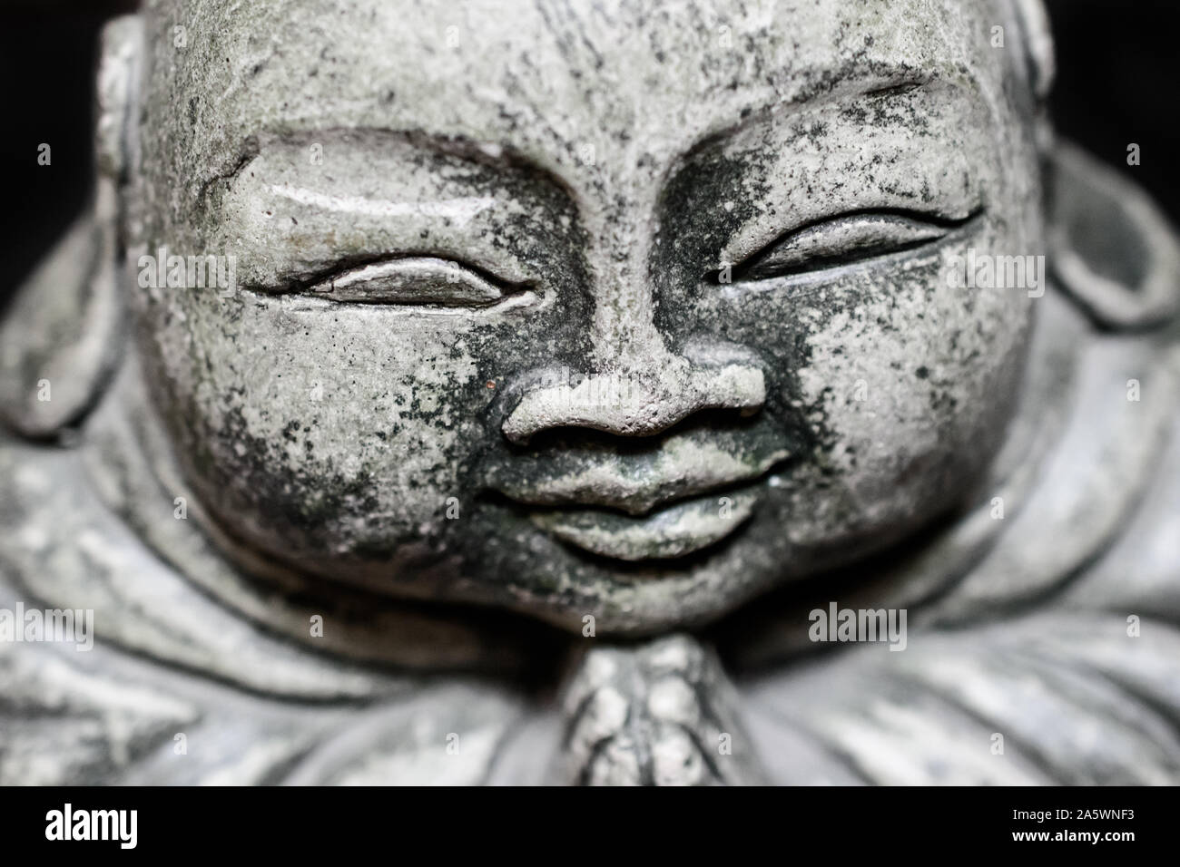 Closeup of Buddha Statue Stock Photo