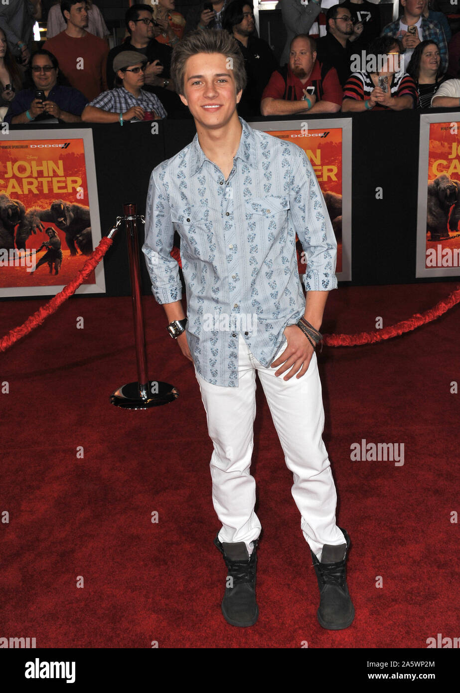 LOS ANGELES, CA. February 22, 2012: Billy Unger at the world premiere of 'John Carter' at the Regal Cinemas L.A. Live. © 2012 Paul Smith / Featureflash Stock Photo