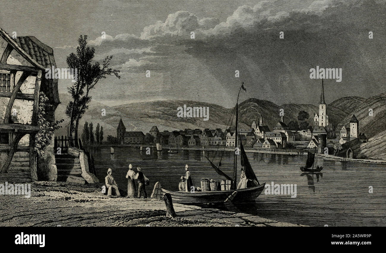 Linz, Germany, circa 1832 Stock Photo