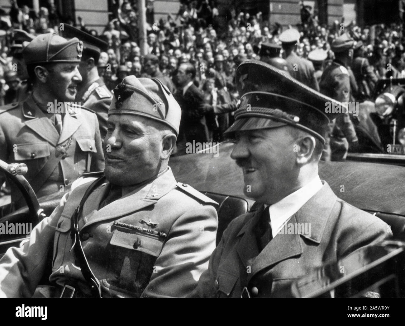 Adolf Hitler and Benito Mussolini in Munich, Germany, June 1940 Stock Photo