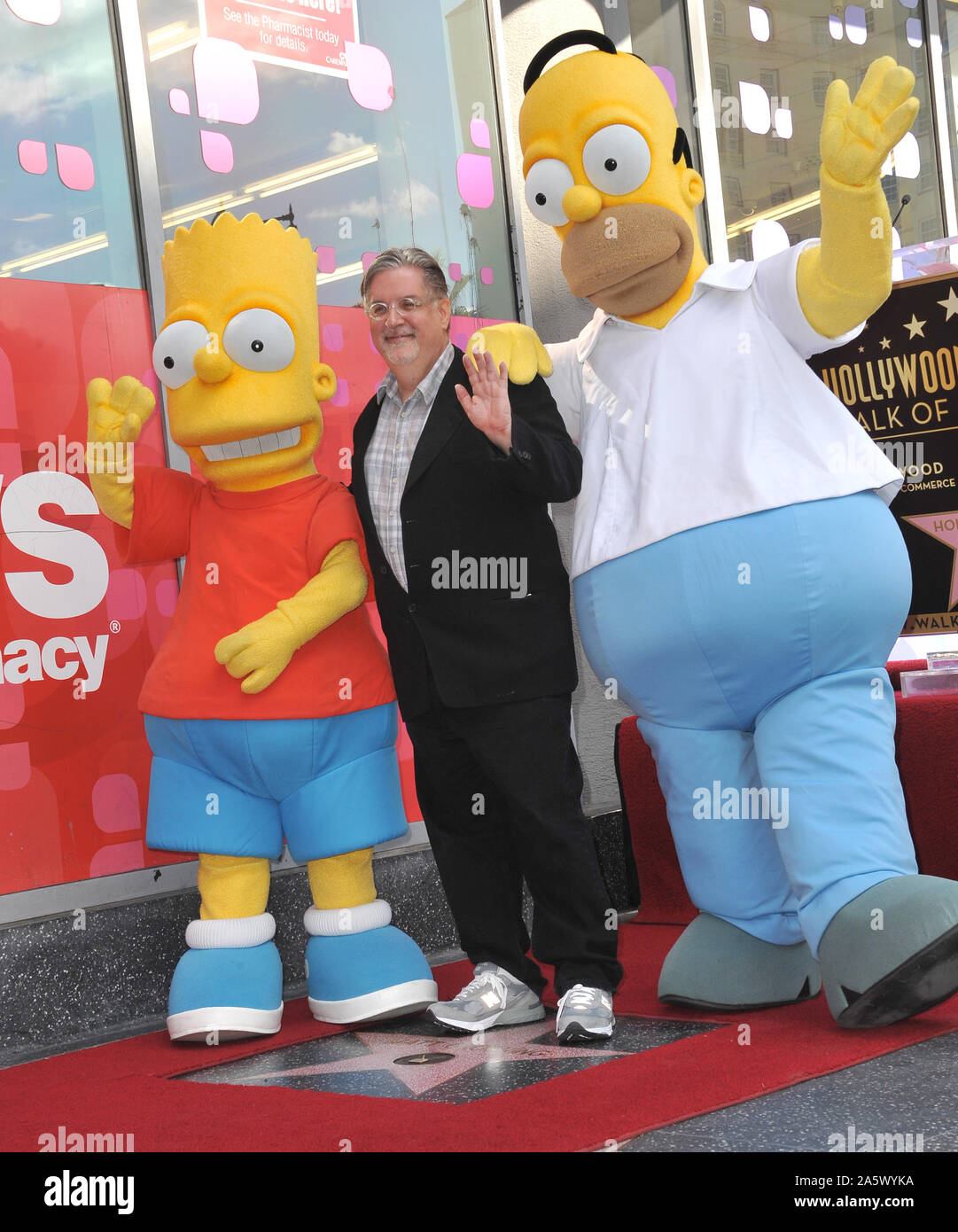 LOS ANGELES, CA. February 14, 2012: 'The Simpsons' creator Matt Groening on Hollywood Boulevard where he was honored with the 2,459th star on the Hollywood Walk of Fame. © 2012 Paul Smith / Featureflash Stock Photo