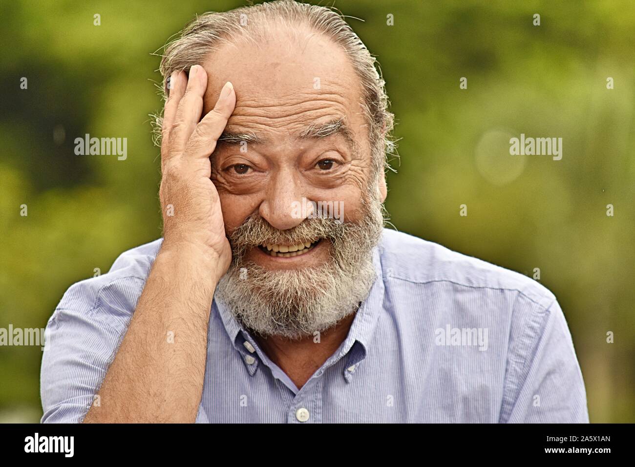 Forgetful Old Male Stock Photo