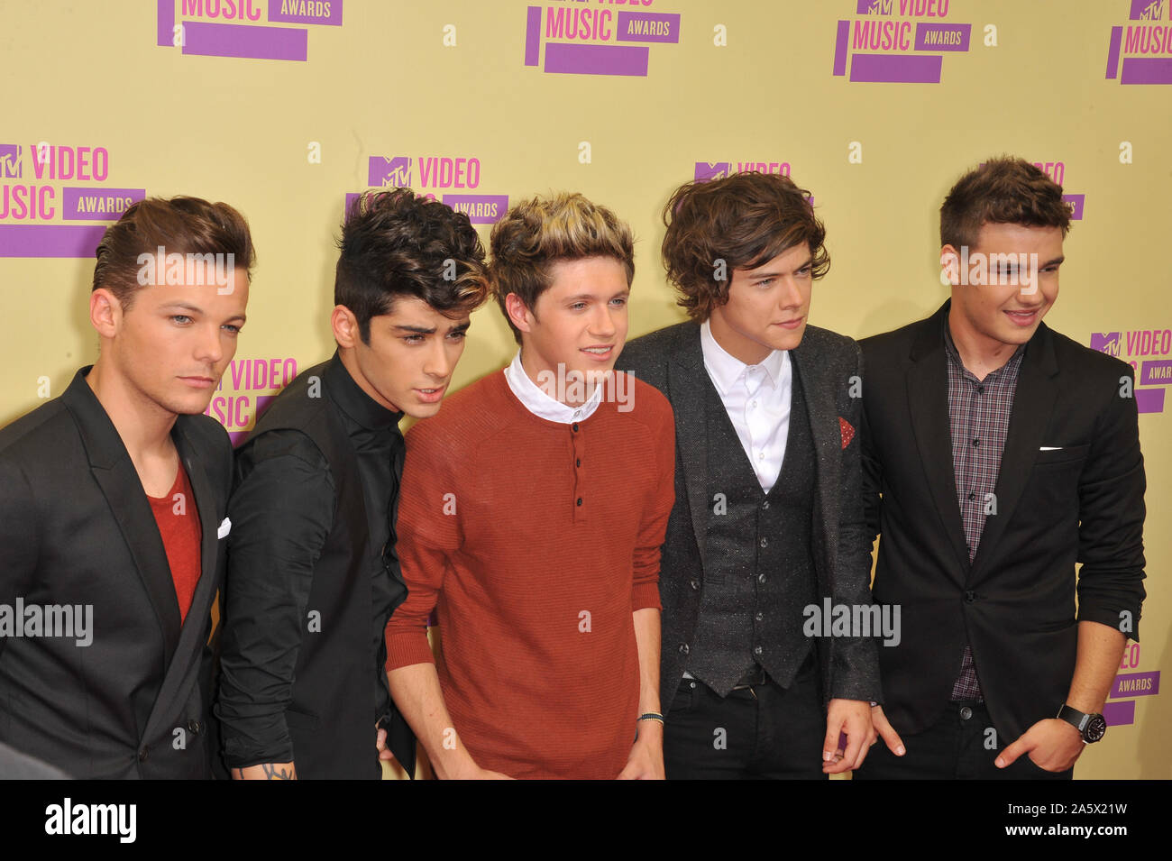 LOS ANGELES, CA. September 07, 2012: One Direction at the 2012 MTV Video Music Awards at Staples Center, Los Angeles. © 2012 Paul Smith / Featureflash Stock Photo