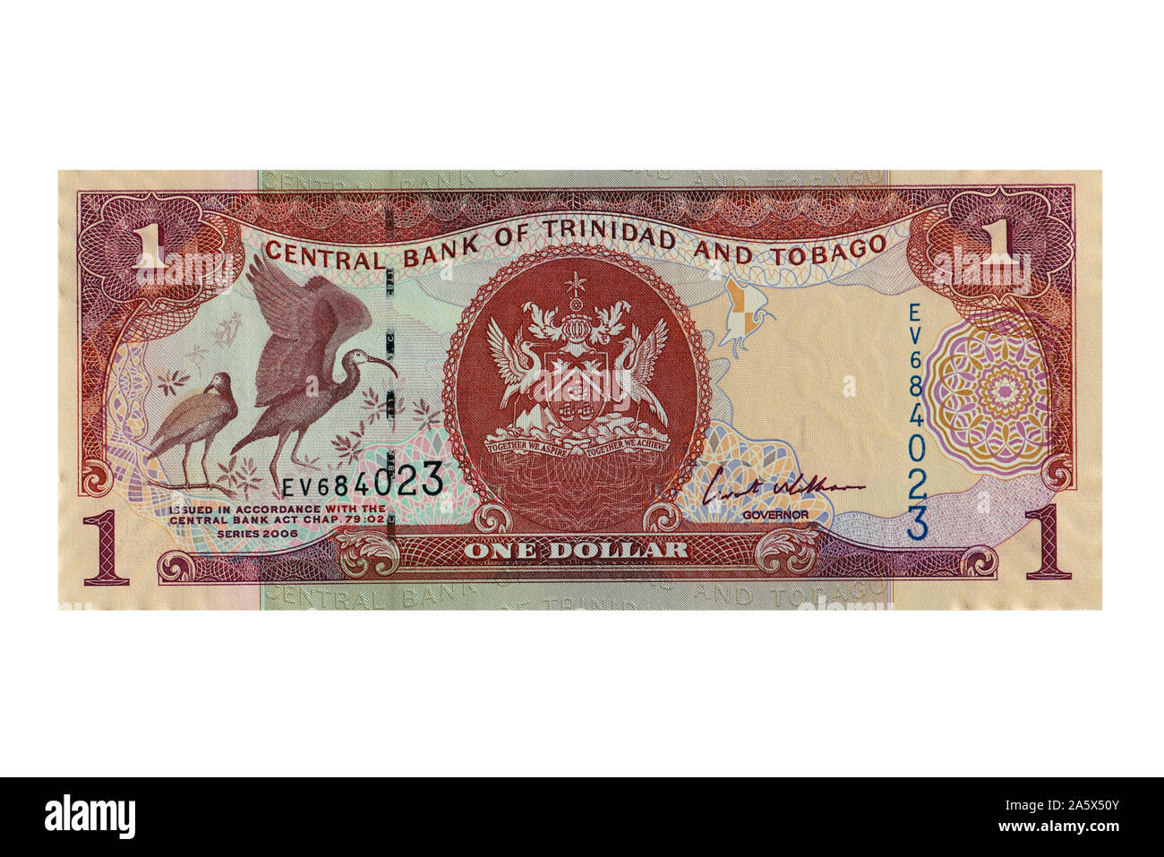 Banknote Trinidad und Tobago, 1 Dollar, 2006 Stock Photo