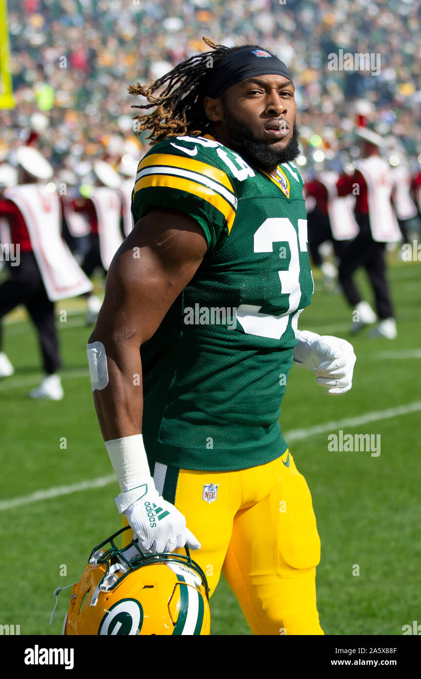 Green Bay, WI, USA. 20th Oct, 2019. Green Bay Packers cornerback Jaire  Alexander #23 during the NFL Football game between the Oakland Raiders and  the Green Bay Packers at Lambeau Field in