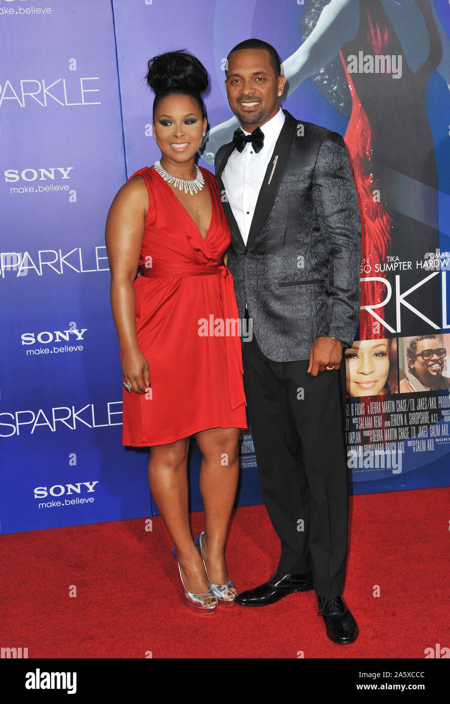 LOS ANGELES, CA. August 16, 2012: Mike Epps & wife Michelle at the
