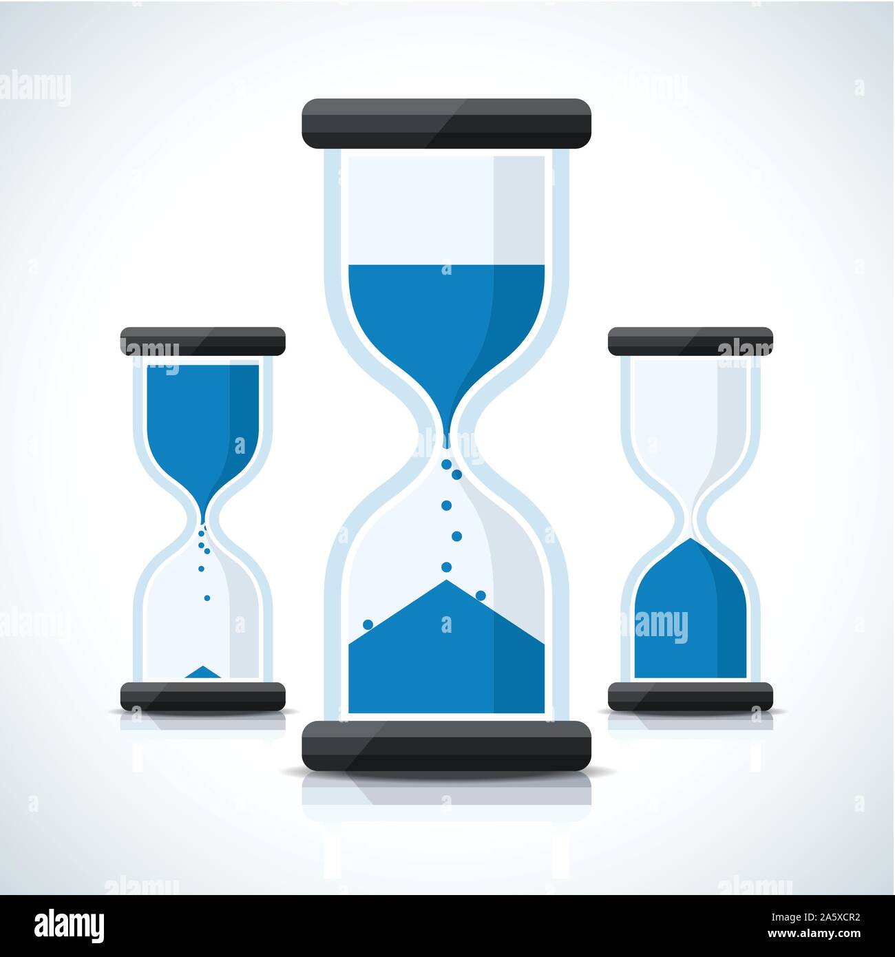 Blue business styled sand clock icons Stock Vector Image & Art - Alamy