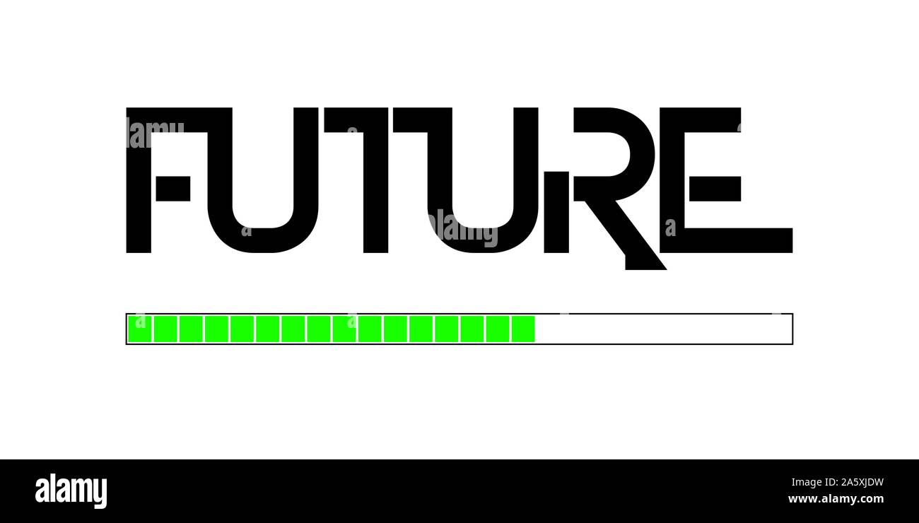 Future loading, progress bar, techno design, rough texture. Isolated on