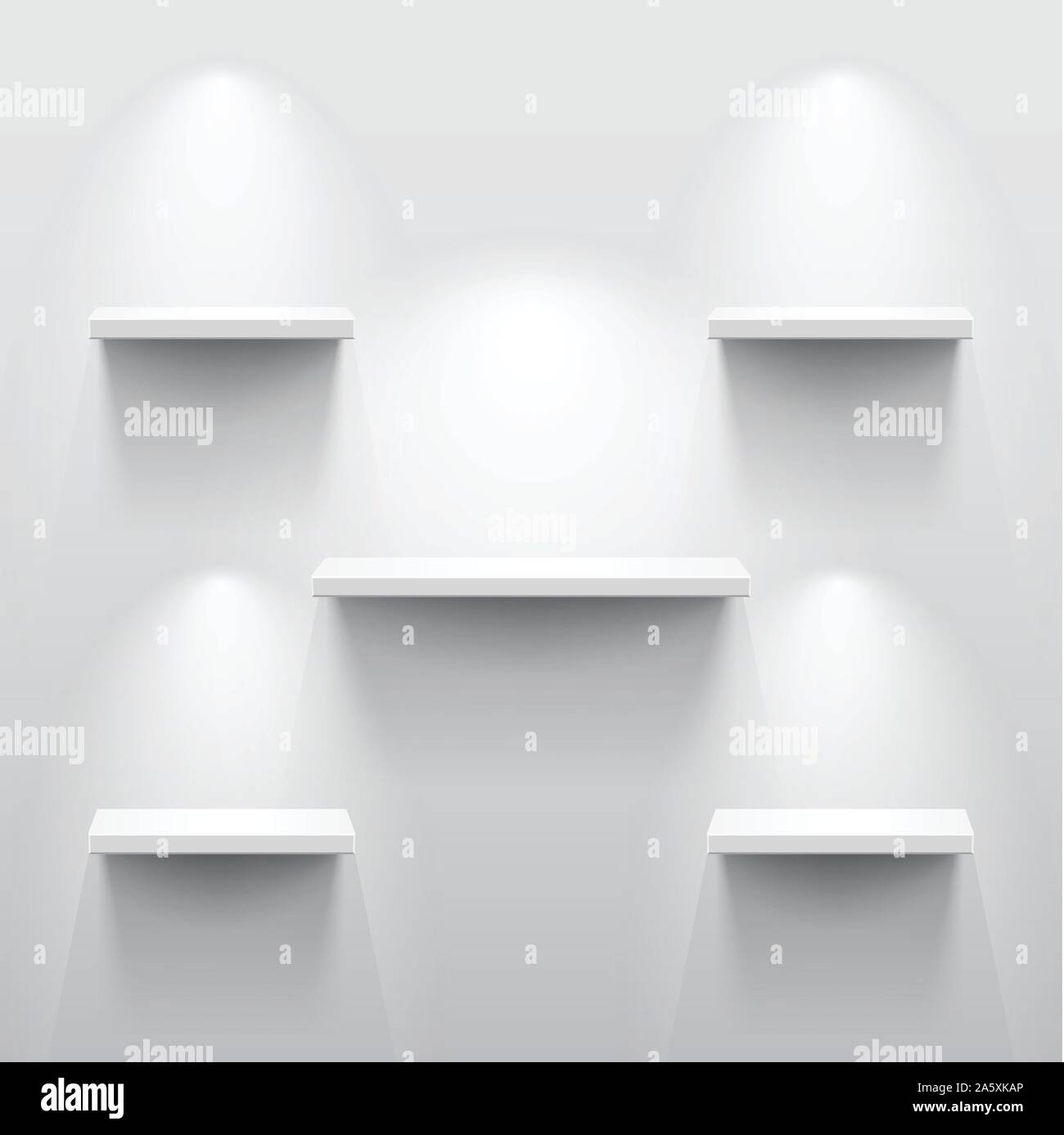 Shelves with shadow in empty white room Stock Vector Image & Art - Alamy