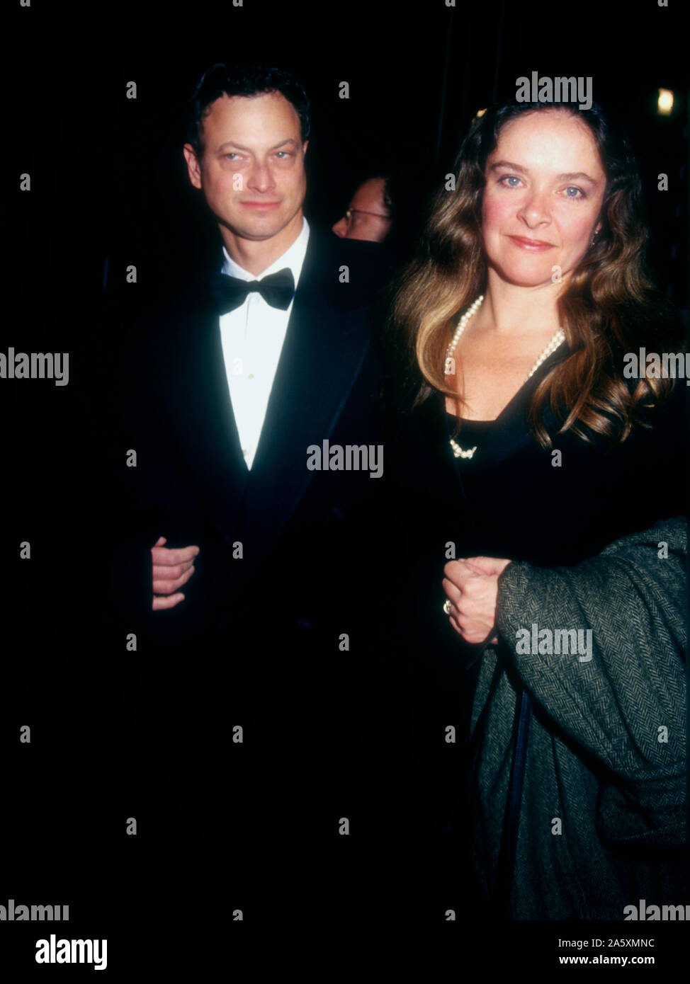 Beverly Hills, California, USA 2nd March 1995 Actor Gary Sinise and wife Moira Harris attend the 23rd Annual American Film Institute (AFI) Lifetime Achievement Award Salute to Steven Spielberg on March 2, 1995 at the Beverly Hilton Hotel in Beverly Hills, California, USA. Photo by Barry King/Alamy Stock Photo Stock Photo