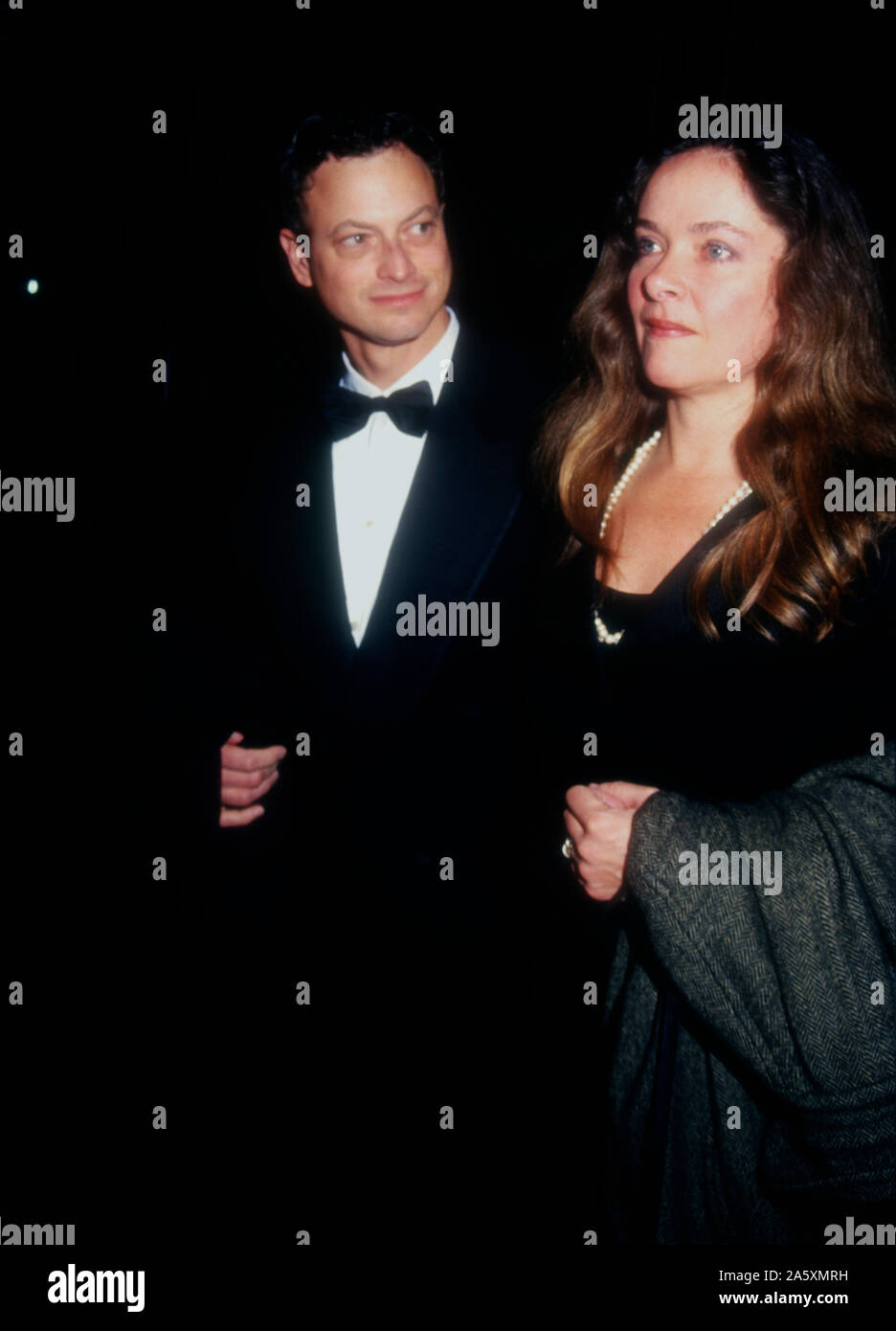 Beverly Hills, California, USA 2nd March 1995 Actor Gary Sinise and wife Moira Harris attend the 23rd Annual American Film Institute (AFI) Lifetime Achievement Award Salute to Steven Spielberg on March 2, 1995 at the Beverly Hilton Hotel in Beverly Hills, California, USA. Photo by Barry King/Alamy Stock Photo Stock Photo