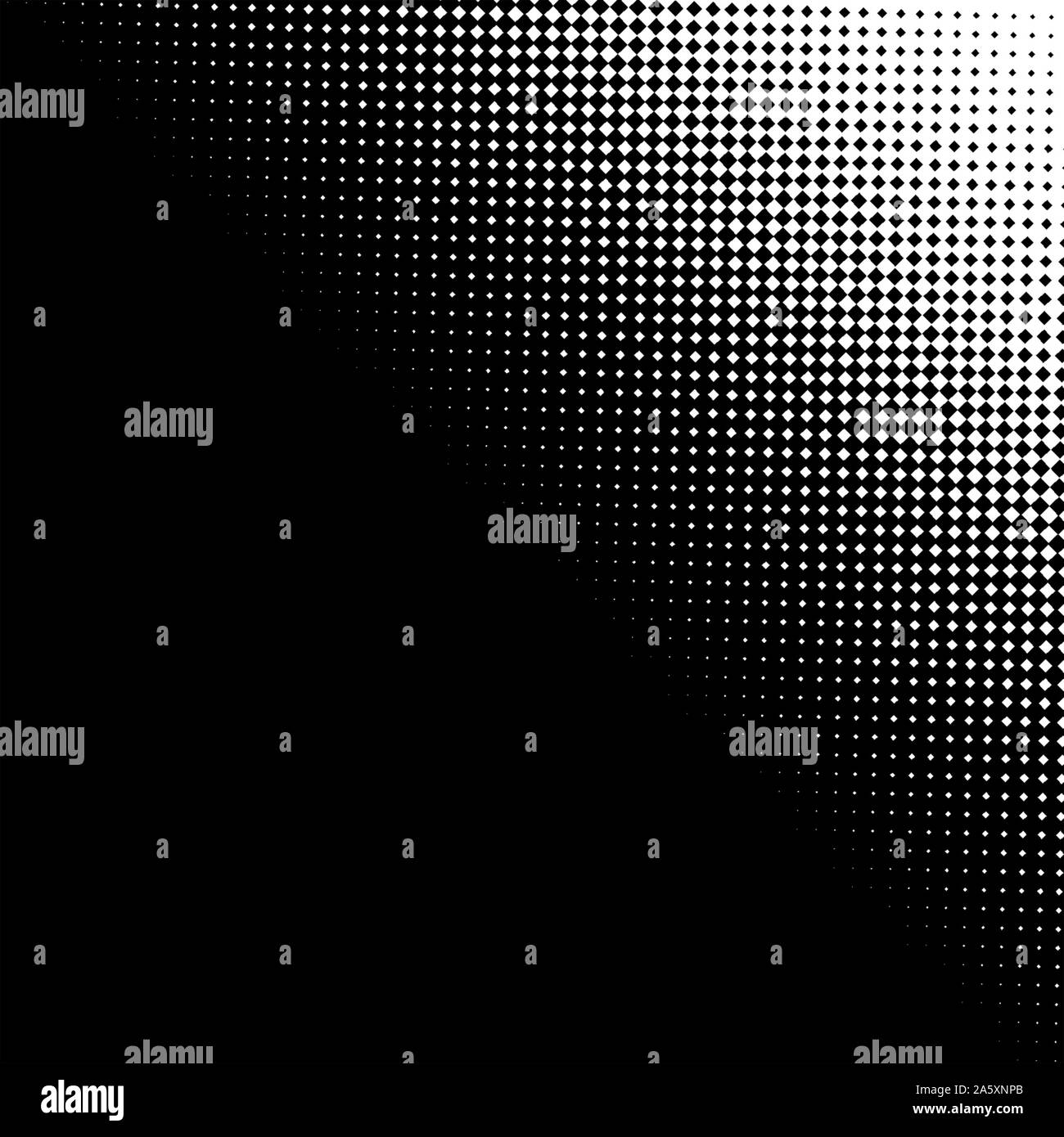Black and white halftone illustration, abstract background Stock Photo