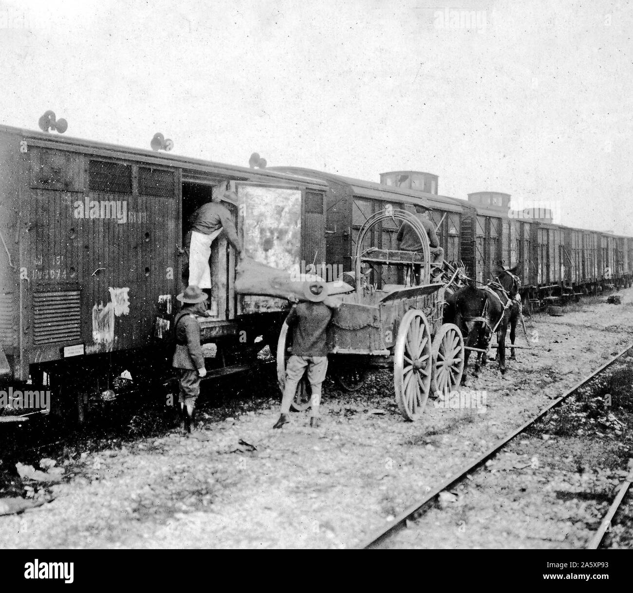 Supply trains in France ca. 1918 Stock Photo - Alamy