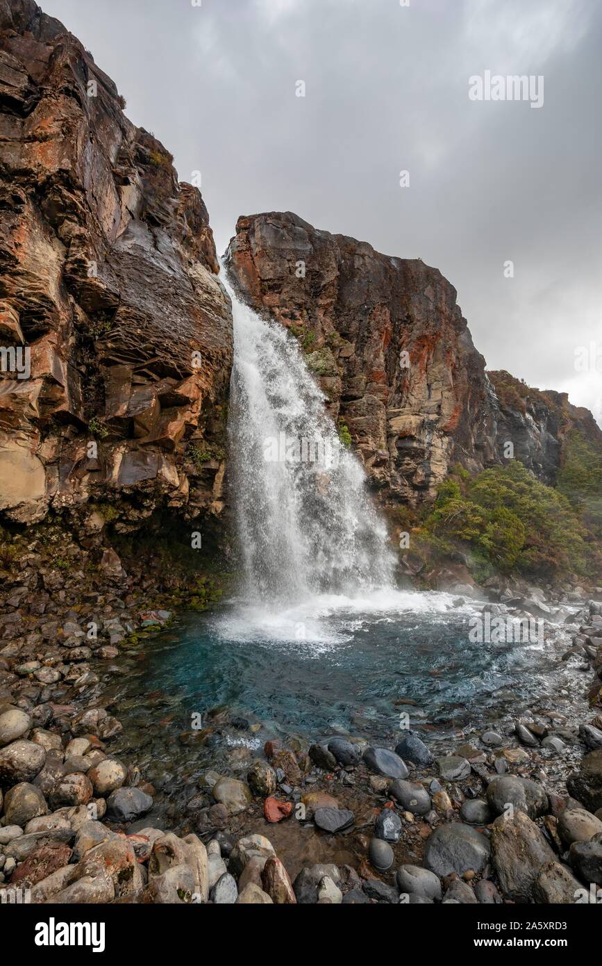 Taranaki Falls, waterfall, Tongariro National Park, North Island, New Zealand Stock Photo