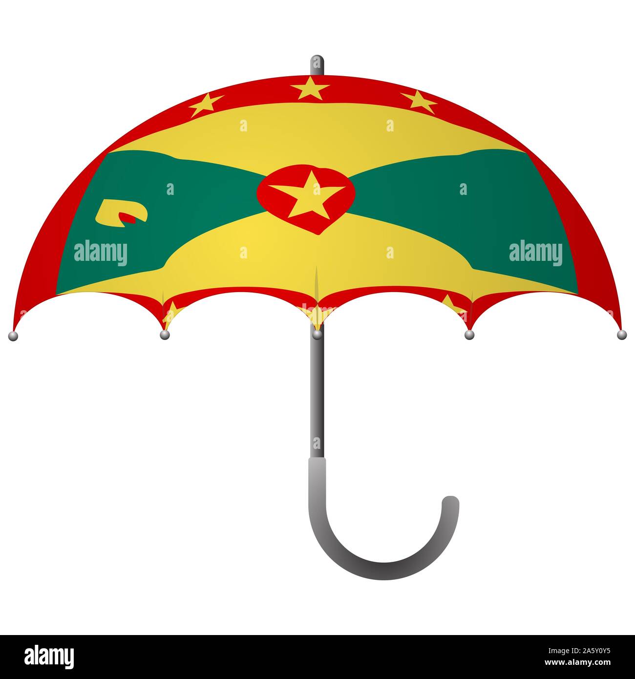 Grenada flag umbrella. Social security concept. National flag of