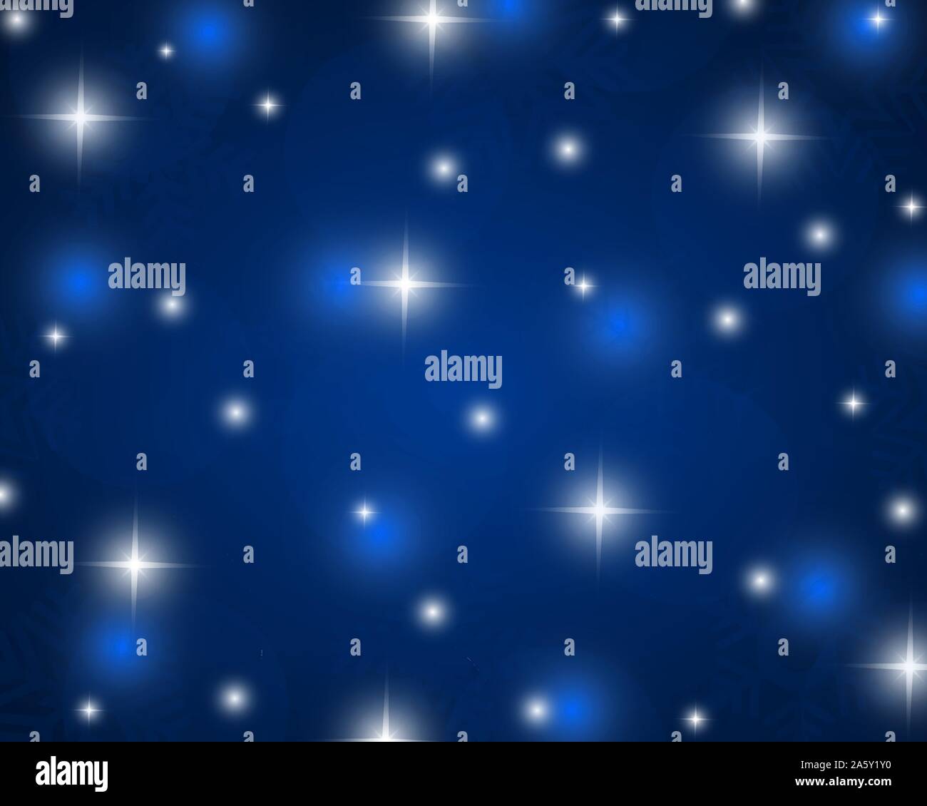 Christmas blue shiny background with snowflakes and stars Stock Vector ...