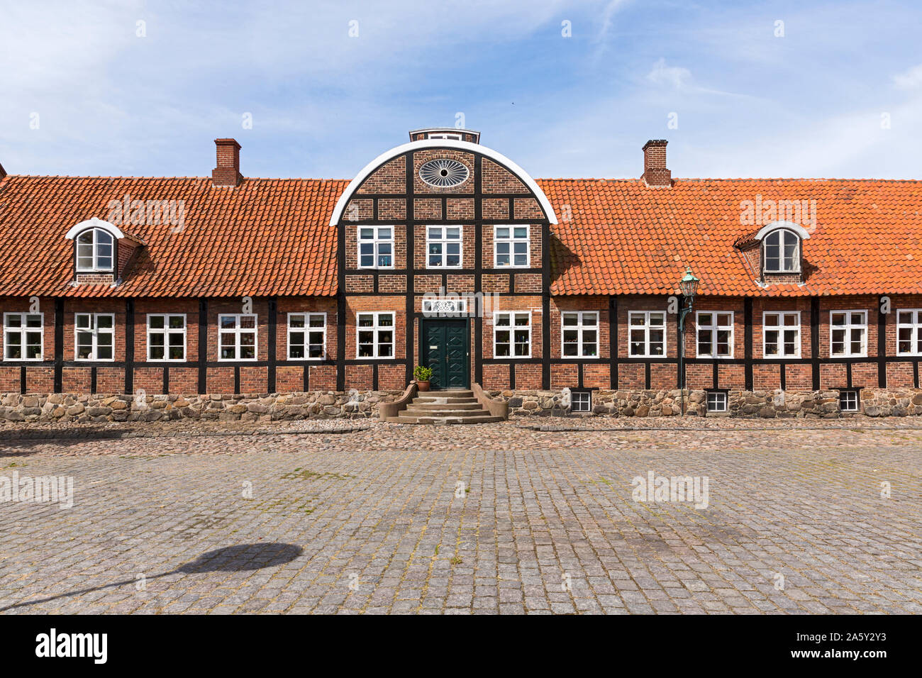 Rønne; Bornholm, Buergerhaus, Købmand Rønnes Gård Stock Photo