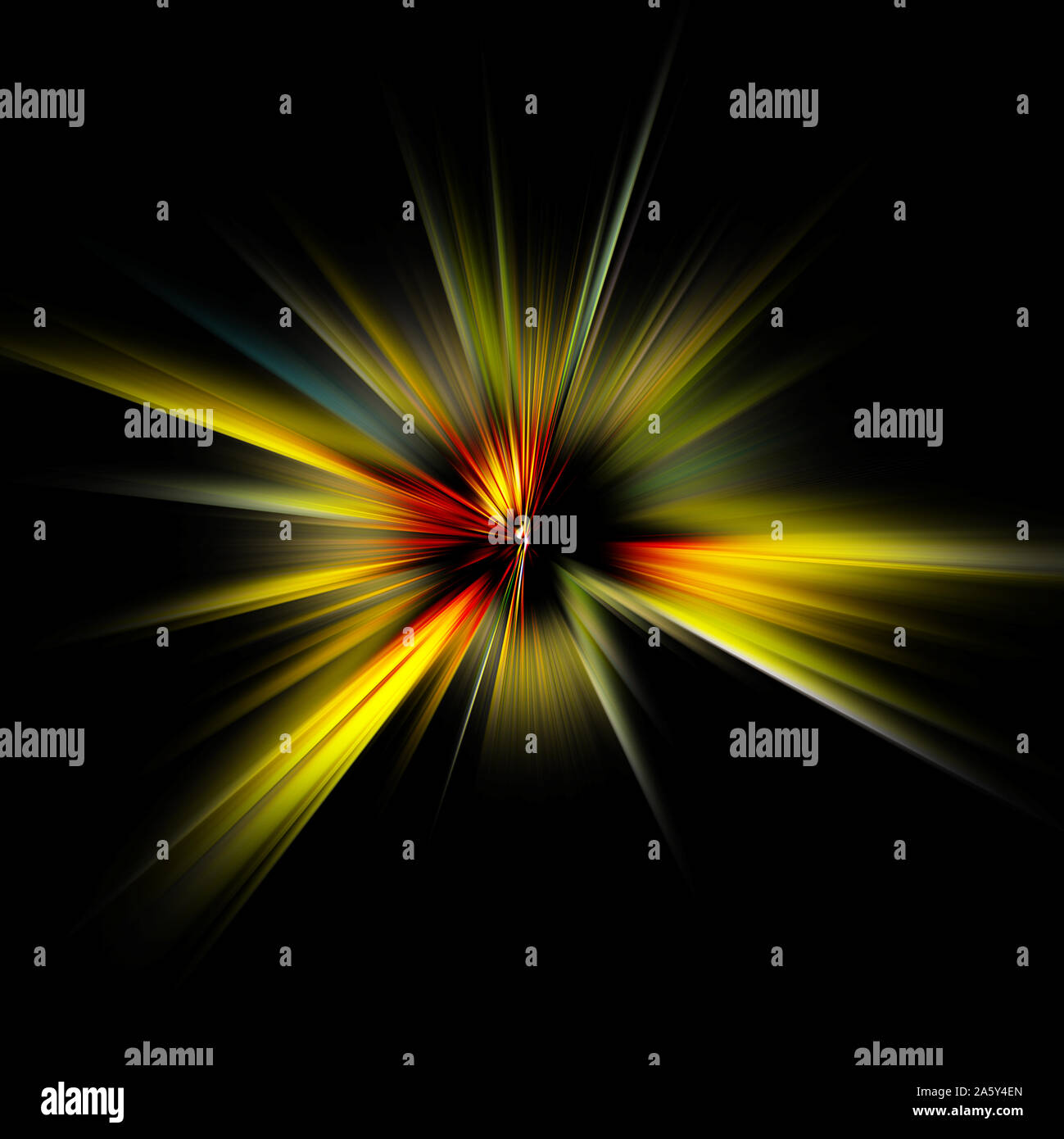 What color absorbs the yellow light from a laser hires stock