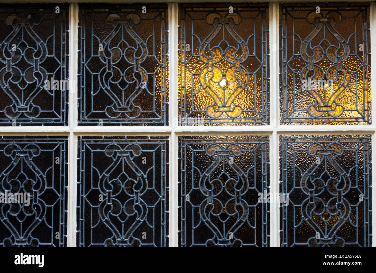 Stained glass windows on Town Hall in Liverpool Stock Photo Alamy