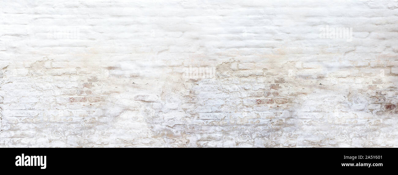Old white brick wall texture background Stock Photo