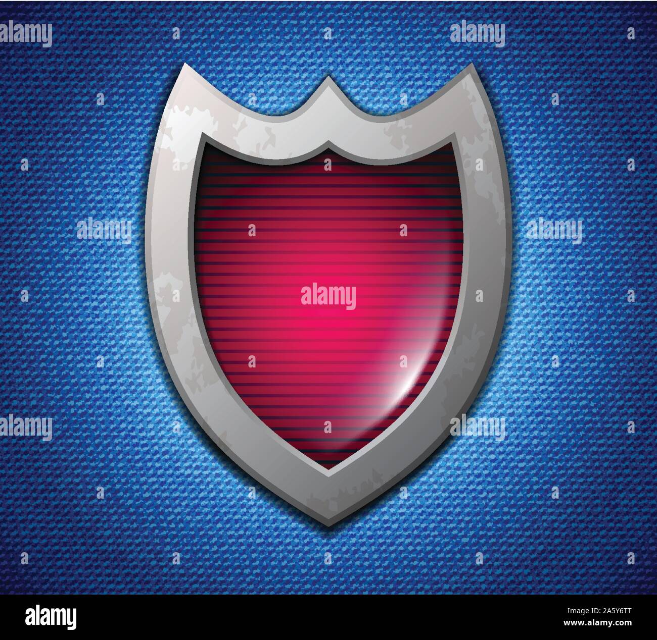 Shield label on jeans Stock Vector