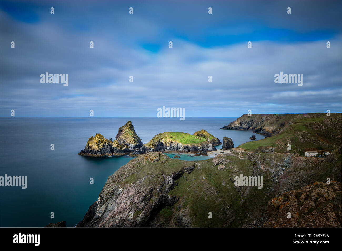 Kynance Cove Lizard Peninsula Helston Cornwall England Stock Photo