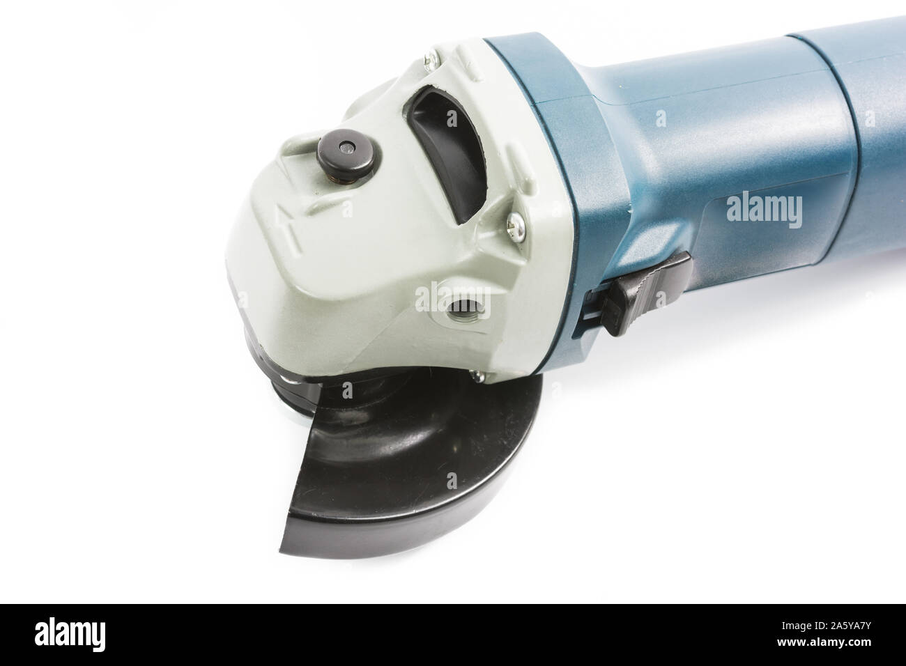 Electric blue grinder not grinding blade isolate on over white