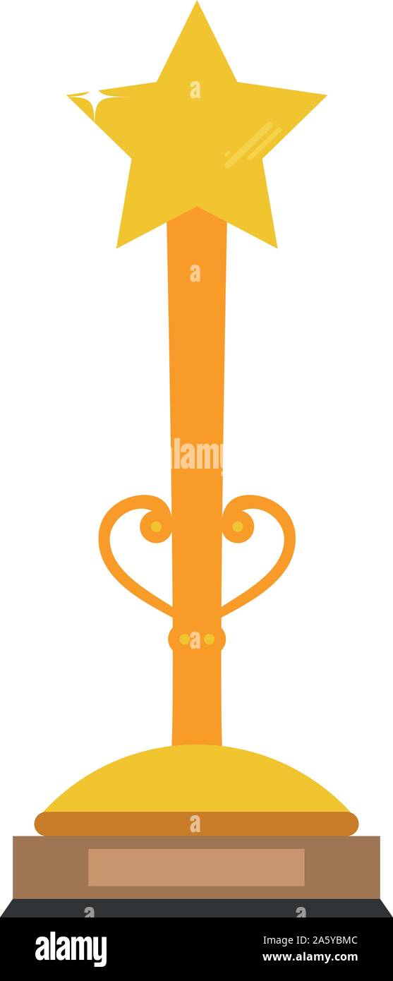 Golden trophy with star vector illustration Stock Vector Image & Art ...