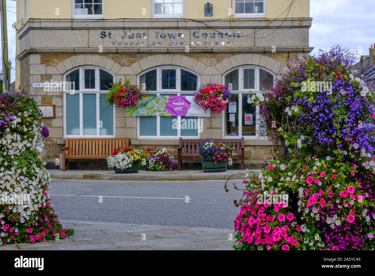 Town Hall St Just in Penwith Penzance Cornwall England Stock Photo