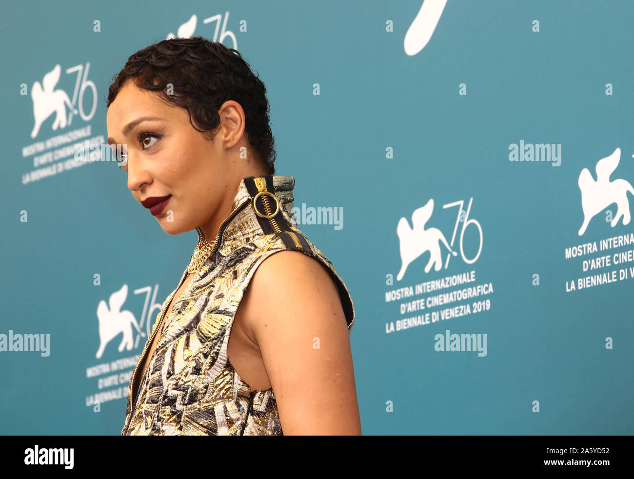 VENICE, ITALY - AUGUST 29,2019:  Ruth Negga attends 'Ad Astra' photocall during the 76th Venice Film Festival on August 29, 2019 in Venice, Italy Stock Photo