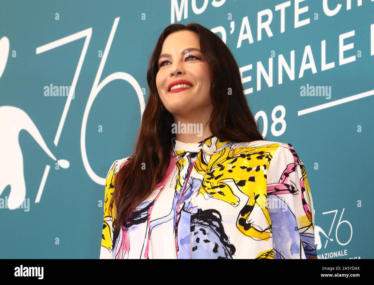 VENICE, ITALY - AUGUST 29,2019: Liv Tyler attends 'Ad Astra' photocall during the 76th Venice Film Festival on August 29, 2019 in Venice, Italy Stock Photo