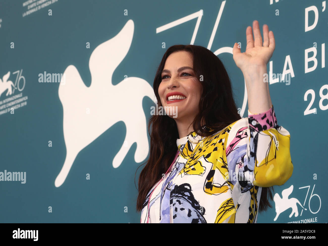 VENICE, ITALY - AUGUST 29,2019: Liv Tyler attends 'Ad Astra' photocall during the 76th Venice Film Festival on August 29, 2019 in Venice, Italy Stock Photo