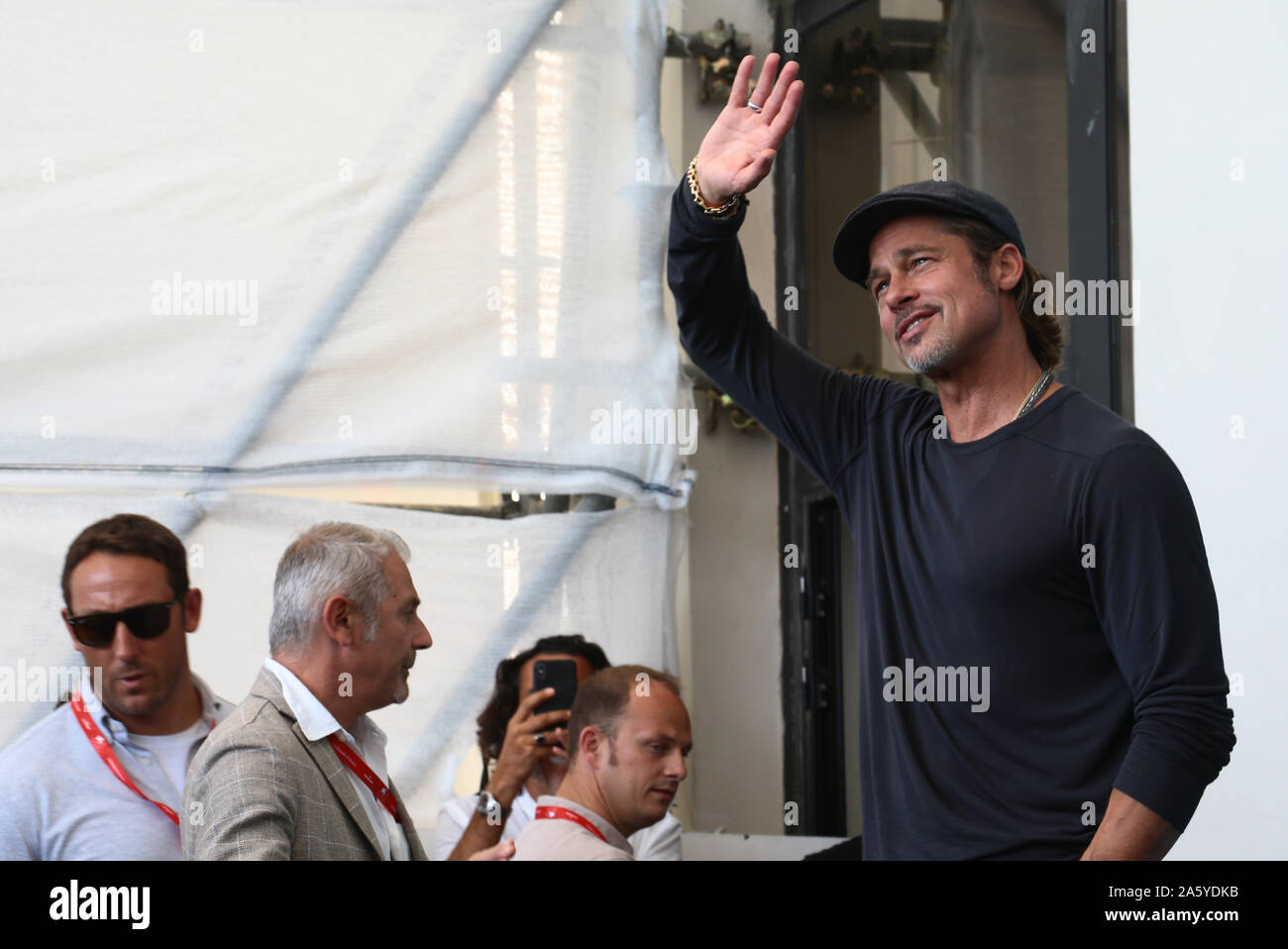 VENICE, ITALY - AUGUST 29,2019: Brad Pitt attends 'Ad Astra' photocall during the 76th Venice Film Festival on August 29, 2019 in Venice, Italy Stock Photo