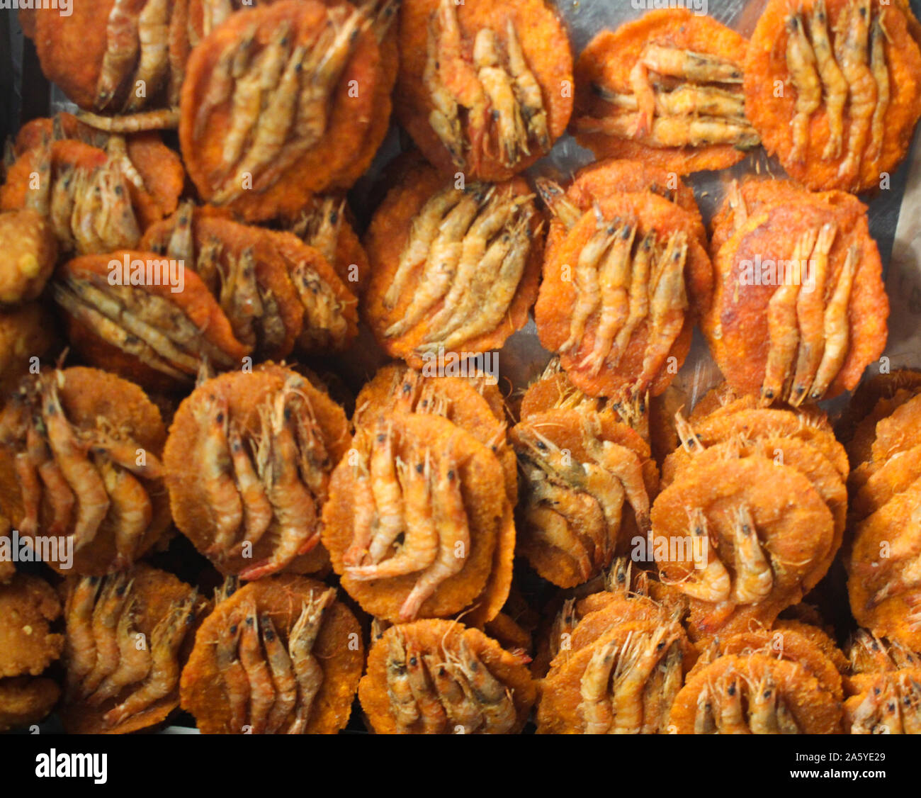 Srilankan traditional street food pwawn fried in Galle face, colombo Stock Photo