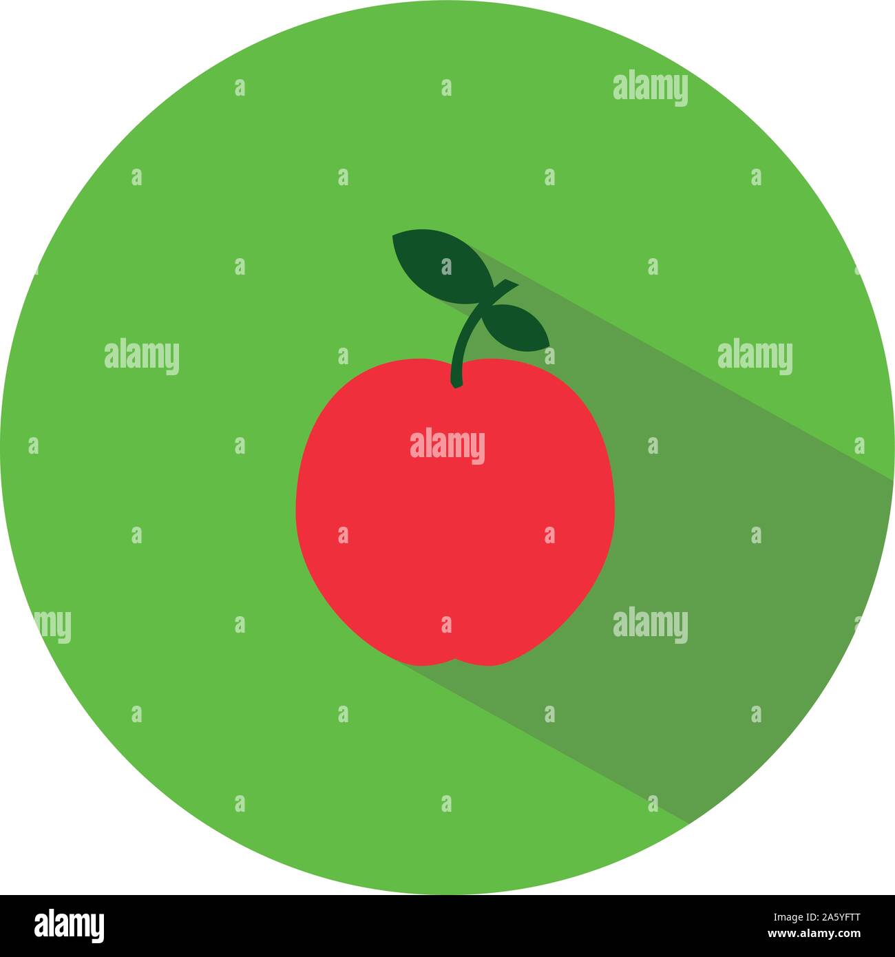 Icon of an apple in flat style. Vector illustration Stock Vector Image ...