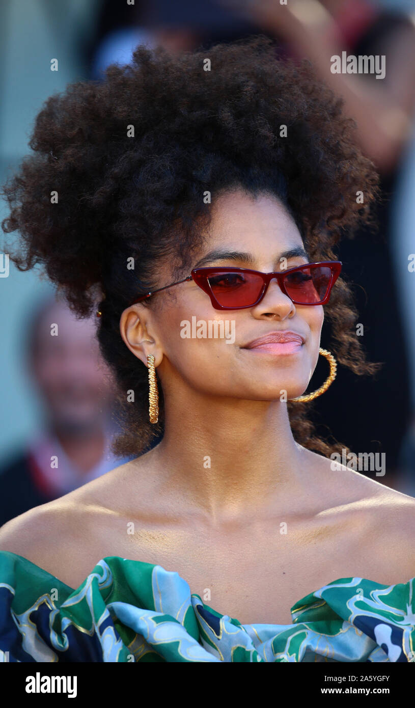 VENICE, ITALY - AUGUST 31, 2019: Zazie Beetz walks the red carpet ahead