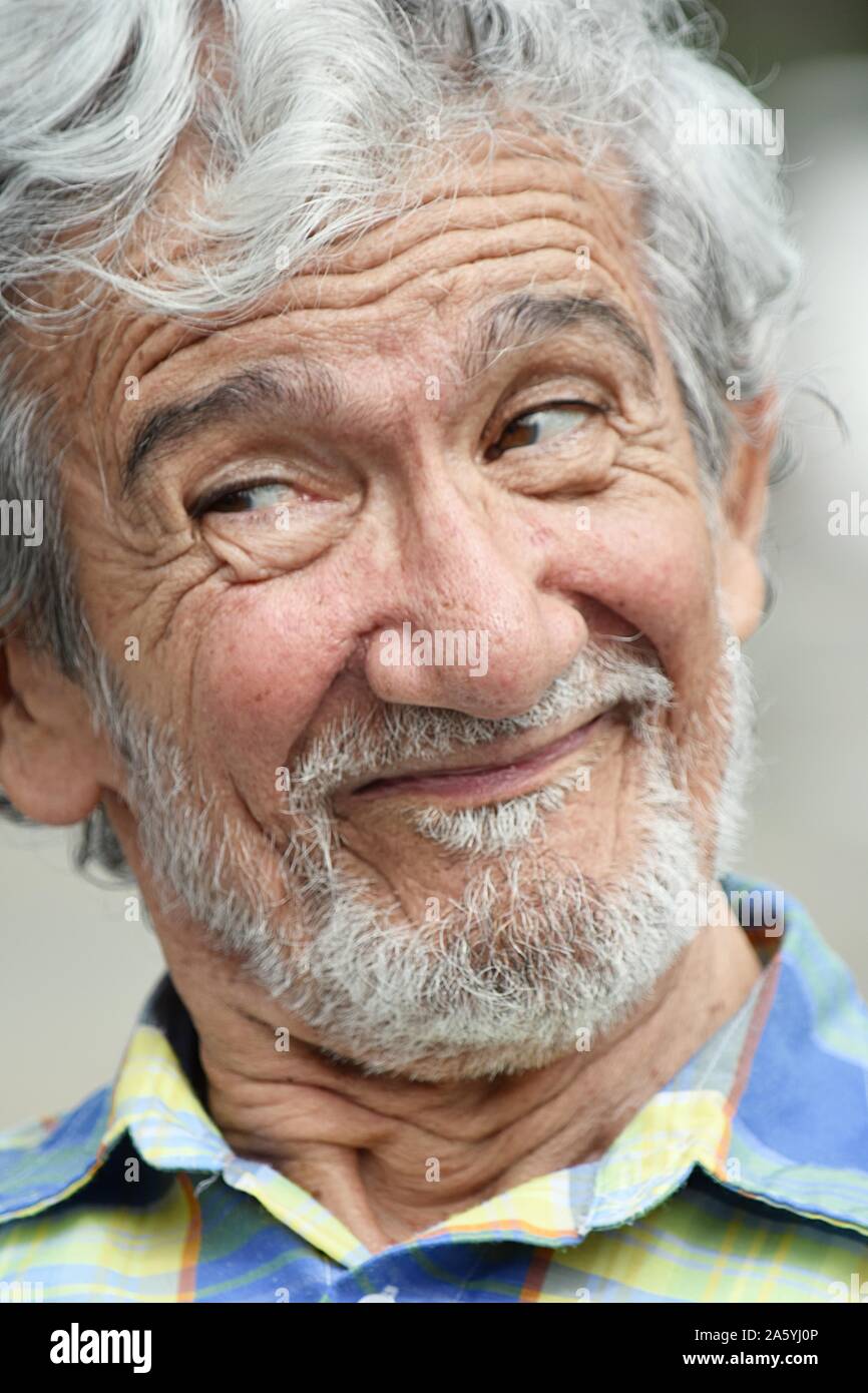 Silly Hispanic Male Grandfather Stock Photo Alamy