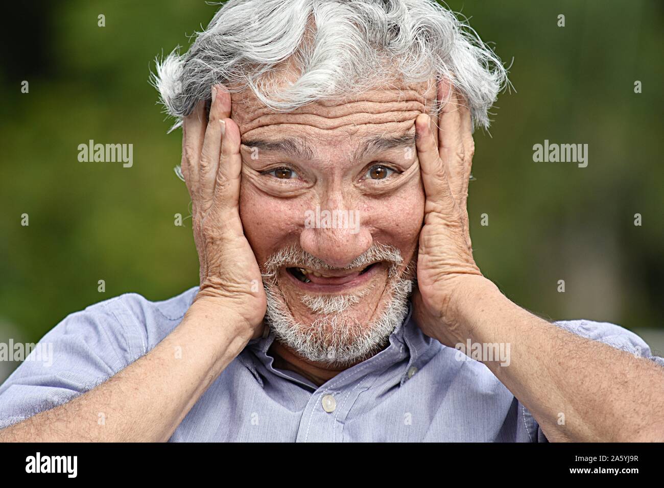 Goofy Old Person Stock Photo
