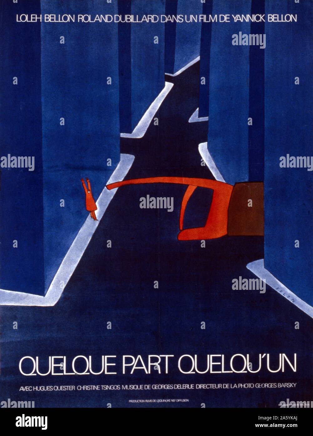 Quelque part quelqu'un Year : 1972 France Director : Yannick Bellon Poster  (Fr Stock Photo - Alamy, image size:1000x1390
