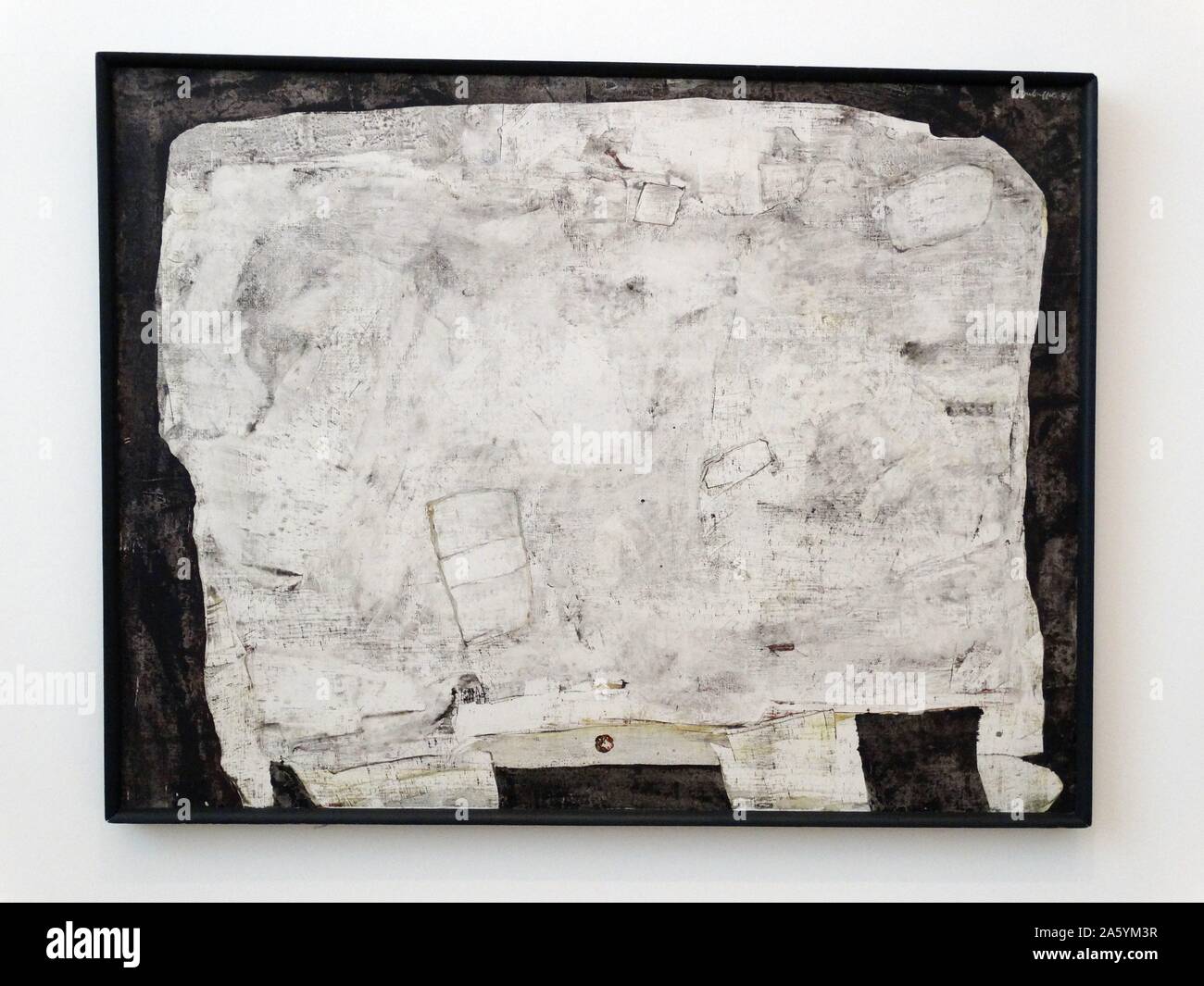 Table with Drawer (paint on canvas) by Jean Dubuffet (1901-1985) a French painter and sculptor. To publish these photographs, you must imperatively obtain the authorization of ADAGP or its correspondents abroad. Stock Photo