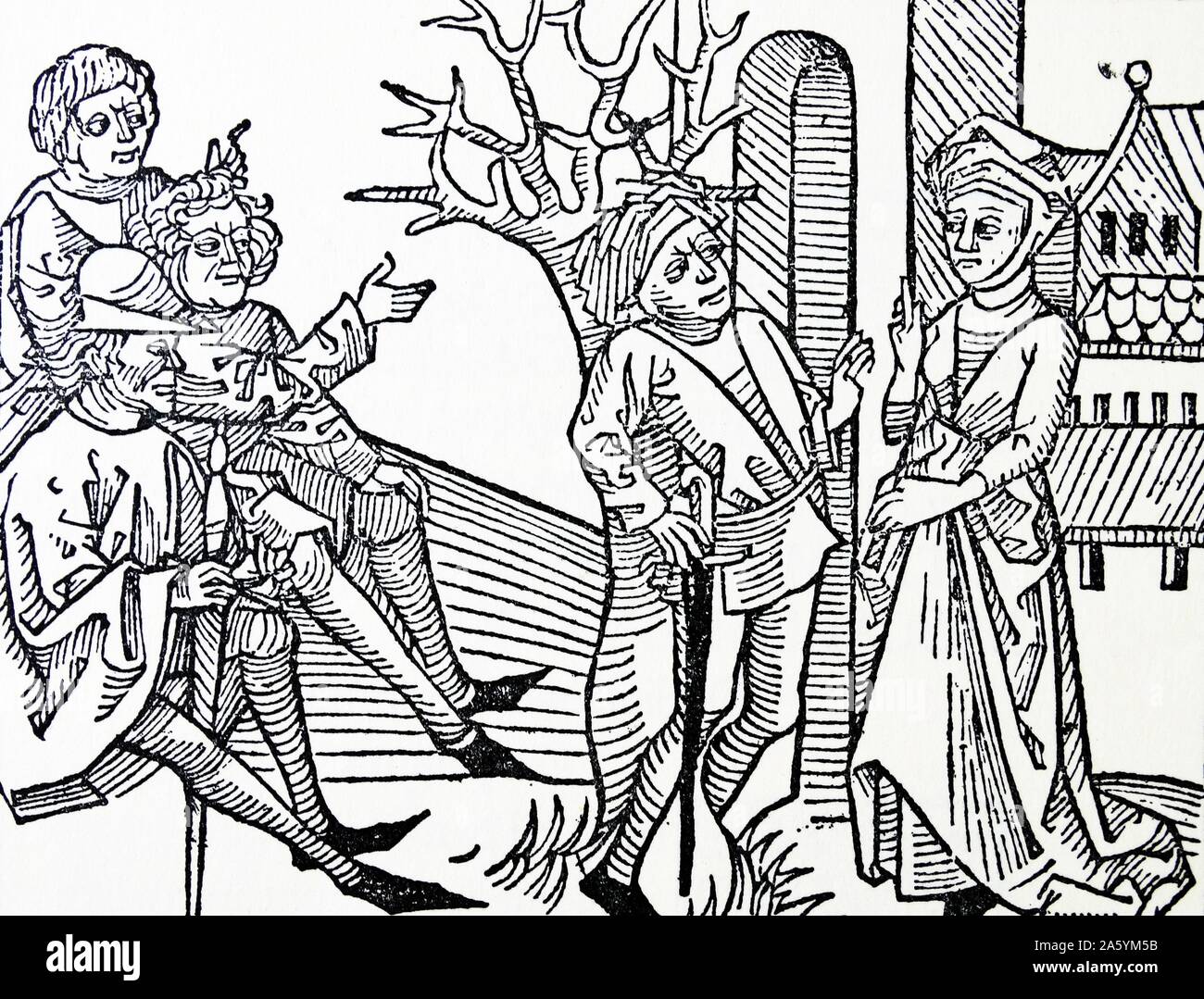 woodcut from 'directorium humanae' by Johannes Pruss; strasburg; 1488 Stock Photo
