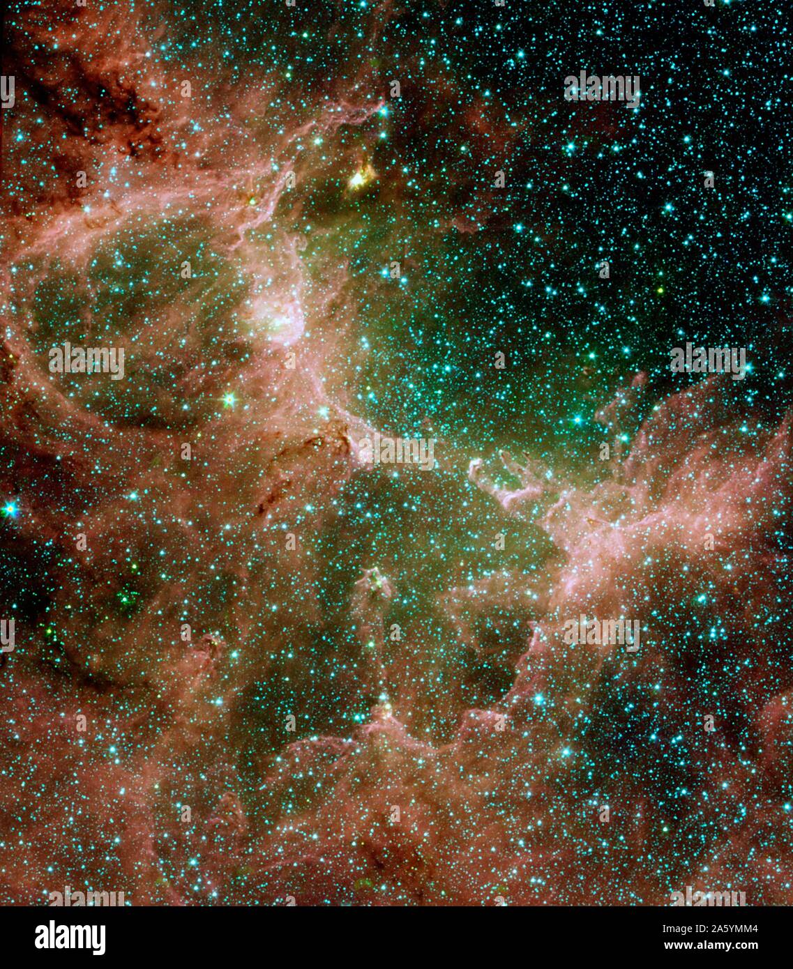 The Eagle nebula. Spitzer Space Telescope. Stock Photo